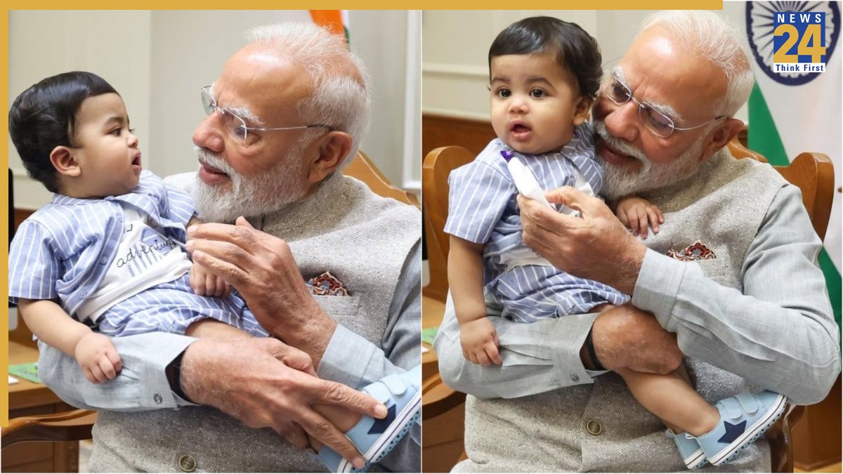 Who is PM Modi's 'young friend' seen playing in his lap in viral Instagram post? His name is..., father is...